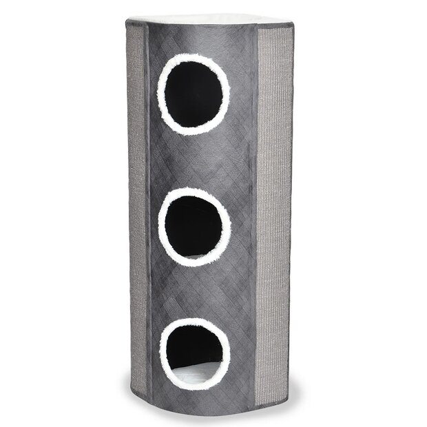 Krabton Berta L &ndash; Grijs/Wit Krabmeubel voor Katten