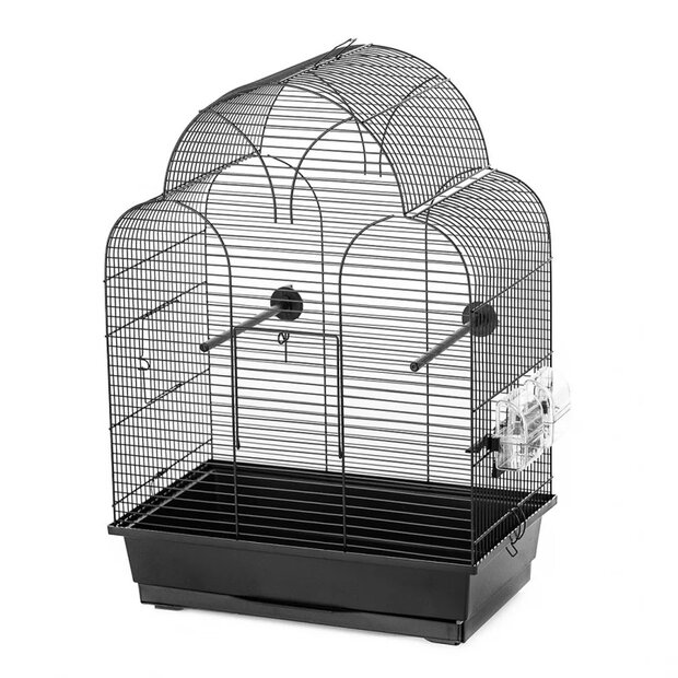 Vogelkooi Sonia &ndash; Zwarte Binnenkooi voor Parkieten en Kanaries