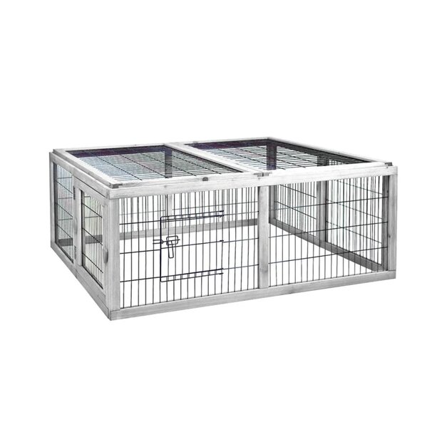 Konijnenren Silvest Cottage Wit &ndash; Buitenren voor konijnen en cavia&rsquo;s