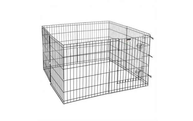 Puppyren zwart uitvouwbaar 560x107cm