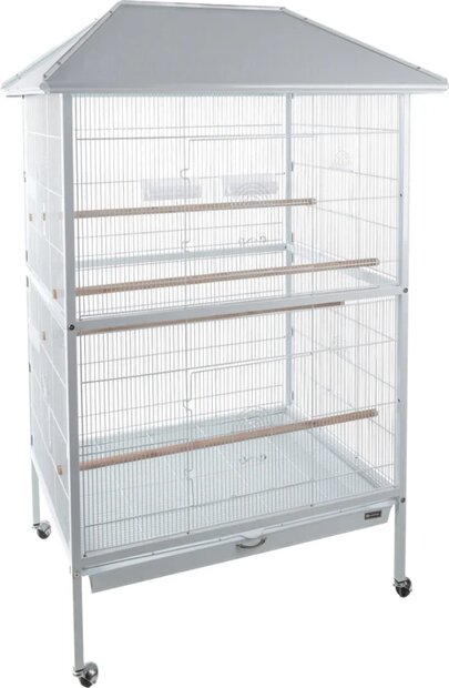 Flamingo Voli&egrave;re Valka &ndash; Witte Binnenvoli&egrave;re voor Parkieten en Kanaries