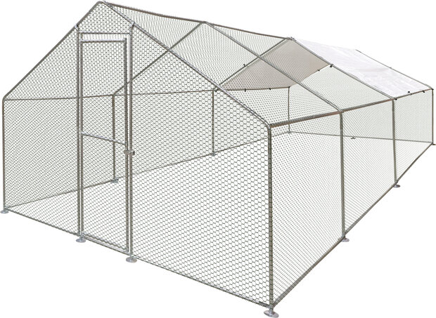 Kippenren Doerak 600 &ndash; Extra Grote Metalen Buitenren voor Kippen en Pluimvee