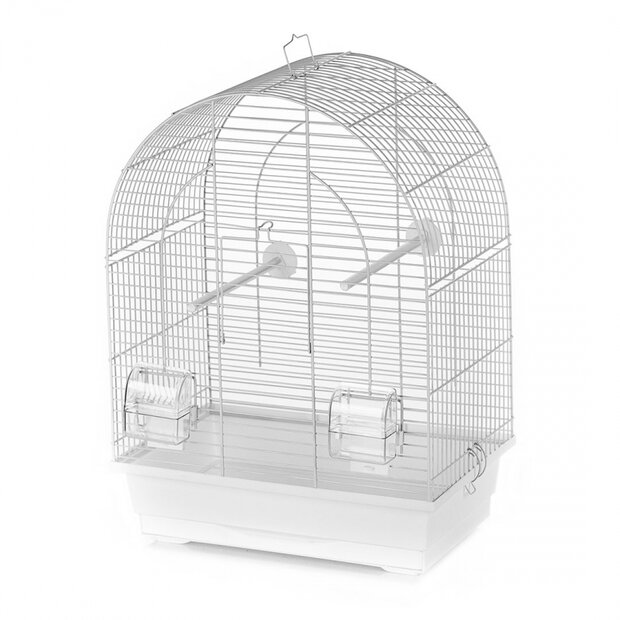 Vogelkooi Duvo Lusi 1 &ndash; Witte Binnenkooi voor Parkieten en Kanaries