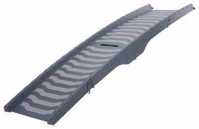 Loopplank Trixie 3-voudig Inklapbaar Grijs &ndash; Hondenloopplank met Antislip voor de Auto tot 25 kg 150x39 cm