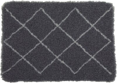 Vetbed Zolux Berber Gerecycled Grijs &ndash; Isolerend Sneldrogend Vetbed met Antislip Latexlaag &ndash; 2 Maten: 70x50 / 95x75 cm