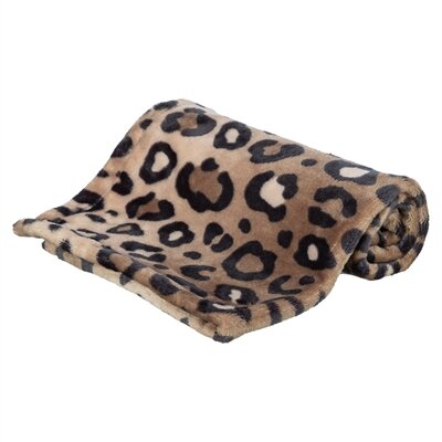 Trixie hondendeken leo softpluche panterprint bruin
